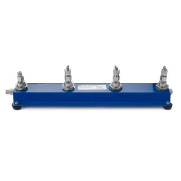 Ralston Instruments MF4S-QM 4-Port Manifold with Quick-test Connections, 5K PSI/350bar, 316SS