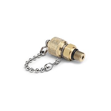 Ralston Instruments QTFT-3SB0-LV Replacement Outlet Port (for AP0V Hand Pumps) with Cap & Chain