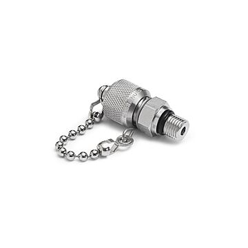 Ralston Instruments QTFT-3Stainless Steel0-VT Male Quick-test with Cap & Chain Stainless Steel