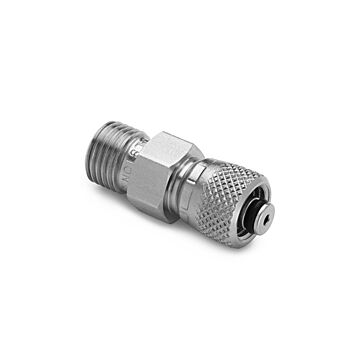 Ralston Instruments QTHA-2TS0 1/4" Tube Fitting x Male Quick- test, no Check-valve, Stainless Steel