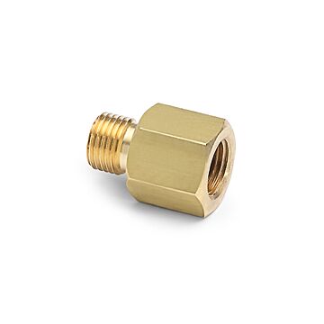 Ralston Instruments QTHA-4FB0 1/2" NPTF x Quick-test Male, No Check-valve, Brass Connector Adapter