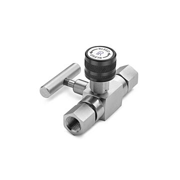 Ralston Instruments QTHA-BLS0-2F-2F Block & Bleed Valve-1/4" NPTF Inlet x 1/4" NPTF Outlet, Stainless Steel
