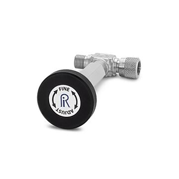Ralston Instruments QTHA-TEVR-HC-Stainless Steel In-line Fine Adjust Vernier Piston, QT Male x QT Female, Stainless Steel