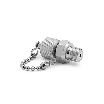 Ralston Instruments XTFT-2MS0-RS G 1/4" Male BSPP x Male Quick-test XT, no Check-valve, Stainless Steel Adapter