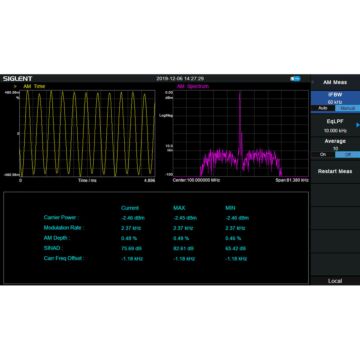 Siglent SSA3000XR-AMA Analog Modulation Analysis: AM, FM
