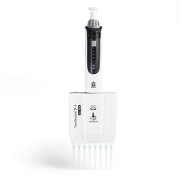 BrandTech Scientific Transferpette S Adjustable Volume, 8 Channel Pipette, 20 - 200 uL 