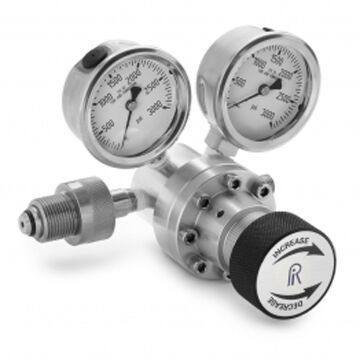 Ralston Instruments XREG-KIT0 3000PSI Regulator with 2 Pressure Gauges, CGA 580 Inlet Connection