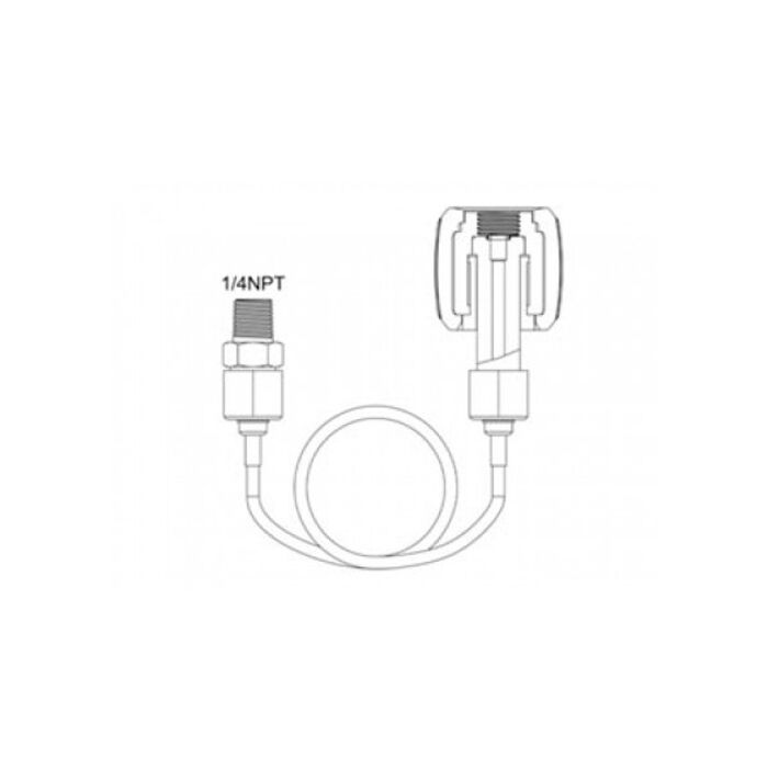 Additel ADT100-NPTM4-M10M Adapter, 1/4NPT male to M10X1.0 male
