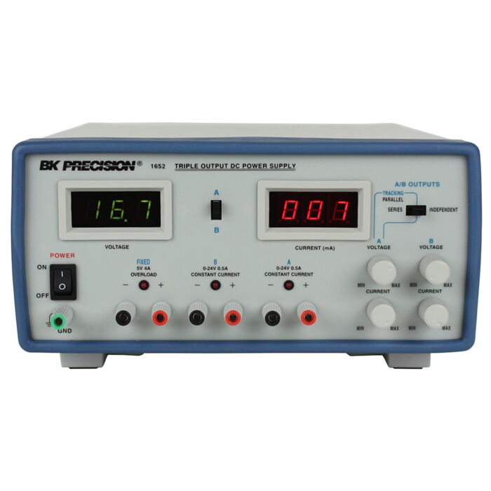 B&K Precision 1652 Triple Output Digital Display DC Power Supply