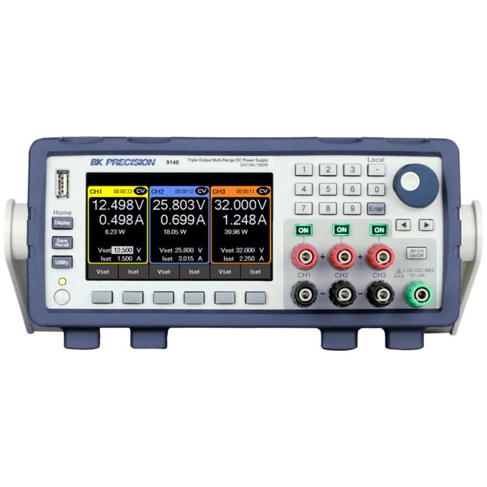 B&K Precision 9140-GPIB Triple Output Multi-Range DC Power Supply, 60V/4A, 300W