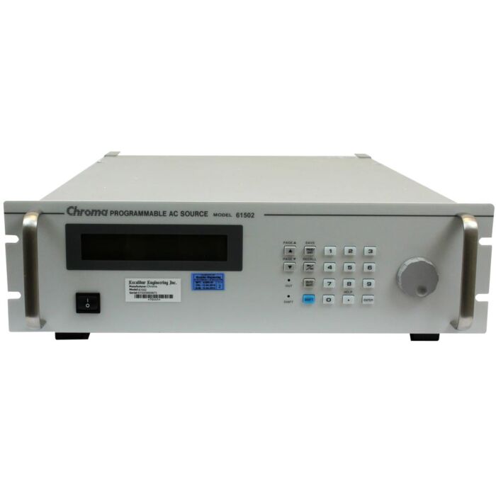 Used Chroma 61502 Programmable AC Source 300V DC/15 to 1KHz