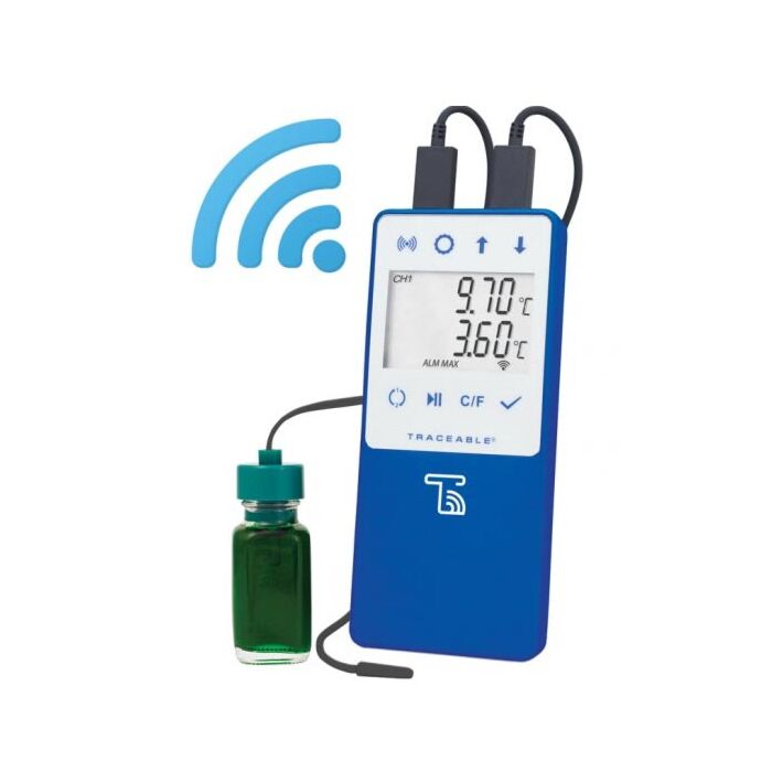 Control Company 6501 Wi-Fi Datalog Thermometer Remote Notification, 2 Probes