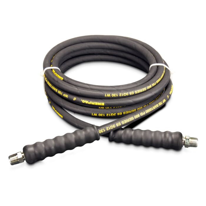 Enerpac H9220 Heavy-duty Rubber High Pressure Hydraulic Hose, 20 ft