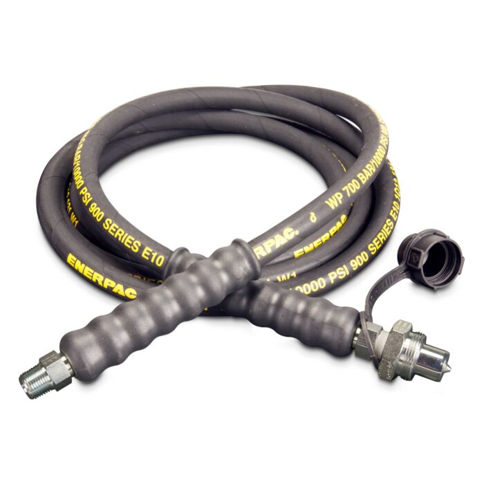 Enerpac HC9310 Heavy-duty Rubber High Pressure Hydraulic Hose, 10 ft