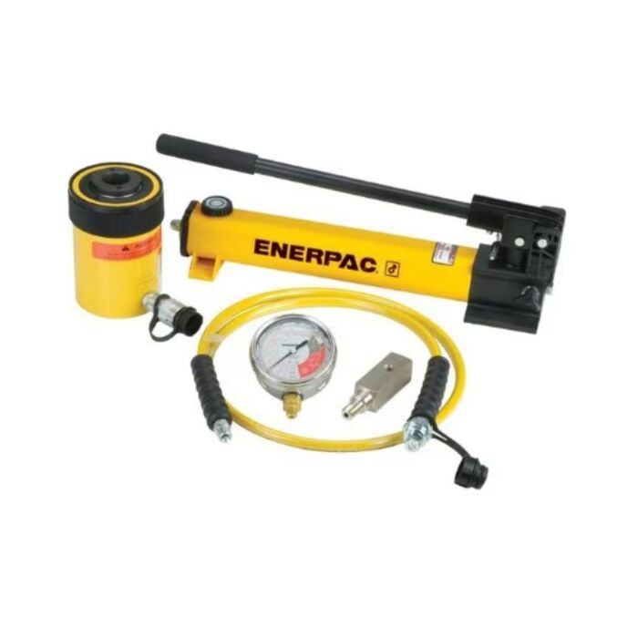 Enerpac SCH302H Hollow Hydraulic Cylinder and Hand Pump Set, 30 Ton