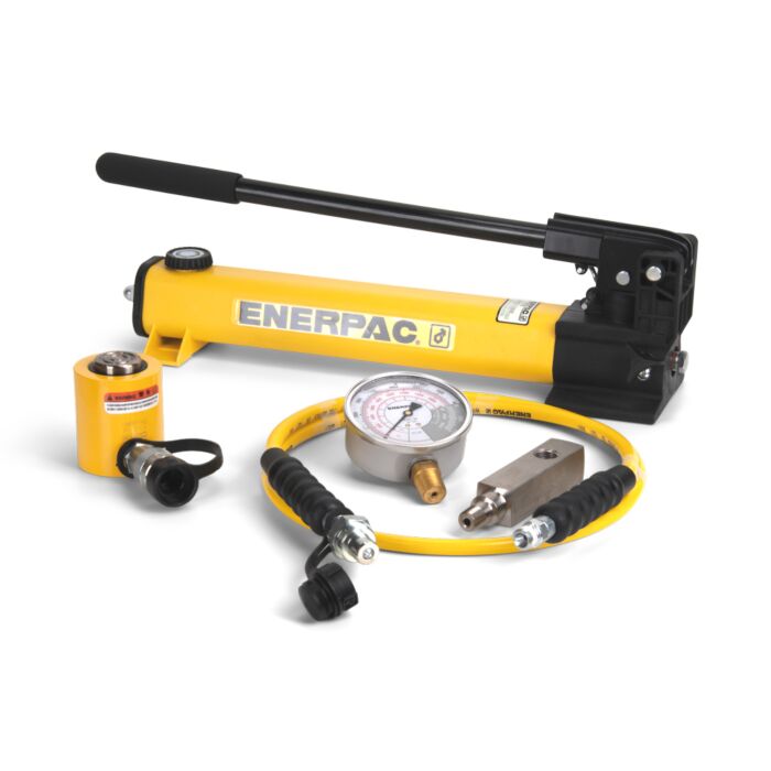 Enerpac SCL101H Low Height Hydraulic Cylinder and Hand Pump Set, 10 Ton