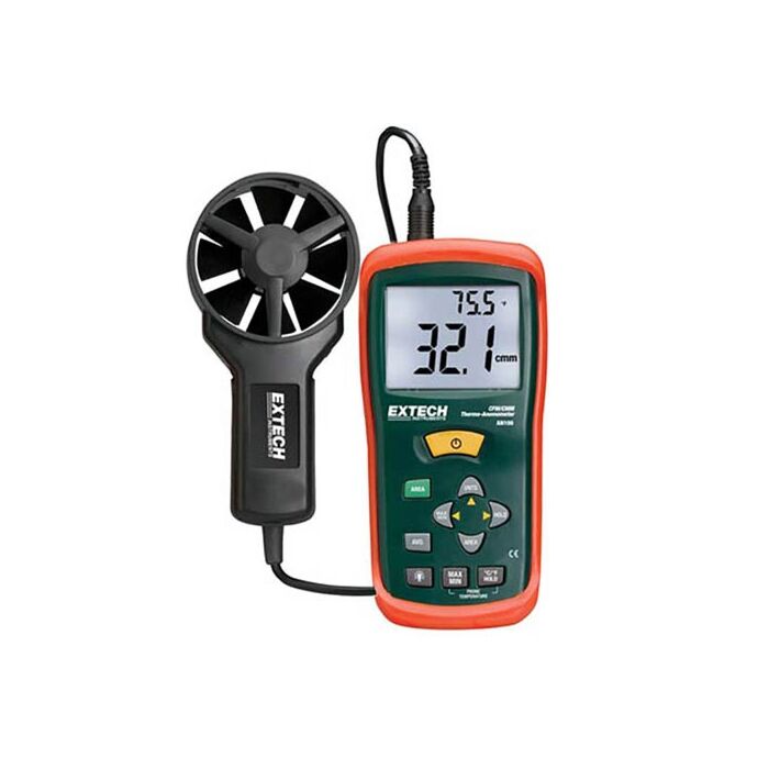 Extech AN200 CFM/CMM Thermo-Anemometer with NIST Certificate