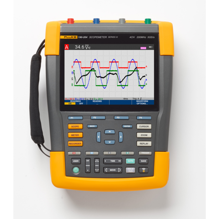 Fluke 190-204-III-S Scopemeter 4 channel 200mhz color scc