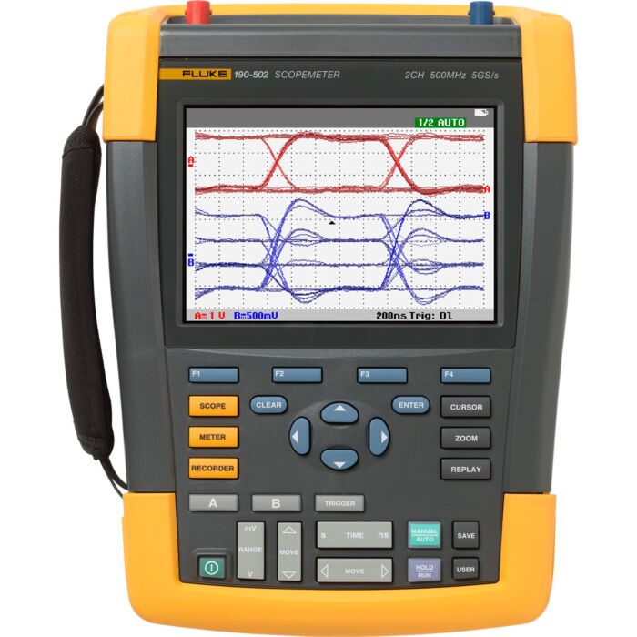 Fluke 190-502/S for Rent, Color ScopeMeter, 500 MHz 2-channels, Digital Multimeter