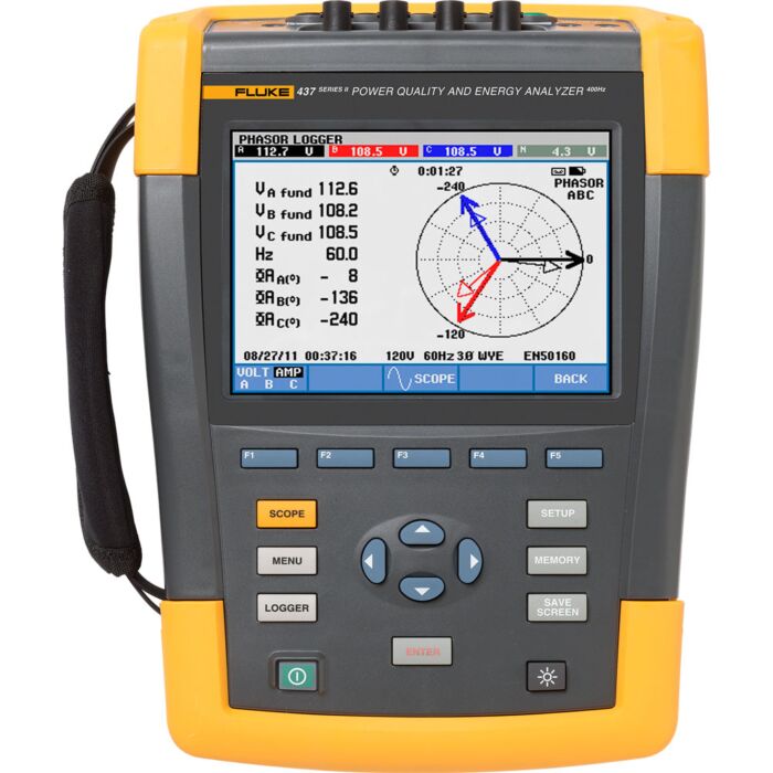 Fluke 437-II for Rent, 3-Phase Power Quality Analyzer, 6000Am, 400Hz
