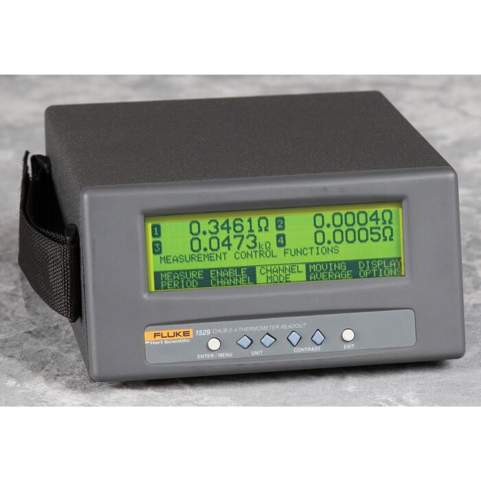 Fluke Calibration 1529 Chub-E4 Thermometer, 2 TC and 2 PRT/Thermistor inputs