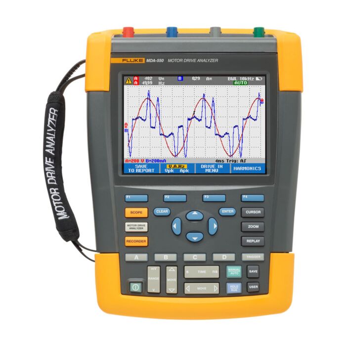 Fluke MDA-550 for Rent, Motor Drive Analyzer PRO, 4-channel, Color, 0-1000VAC