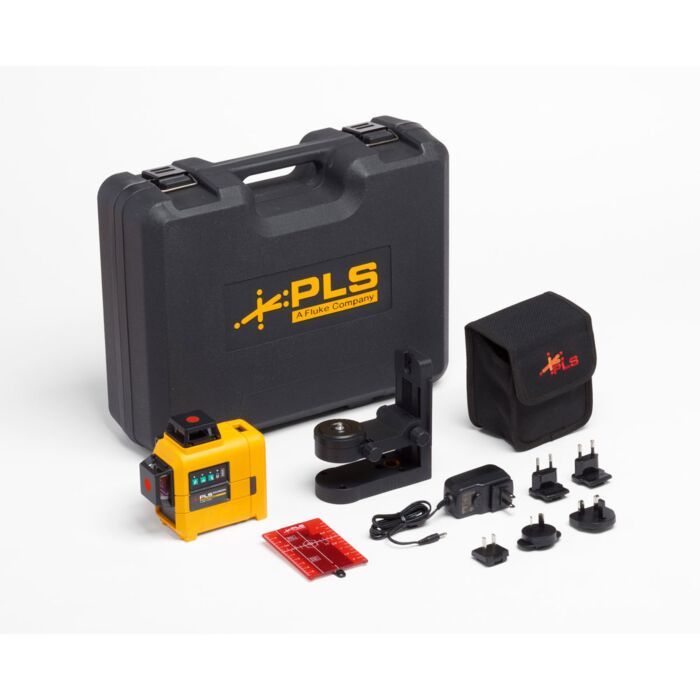 Fluke PLS 3X360R KIT Red line laser level, RBP5, Case and bracket