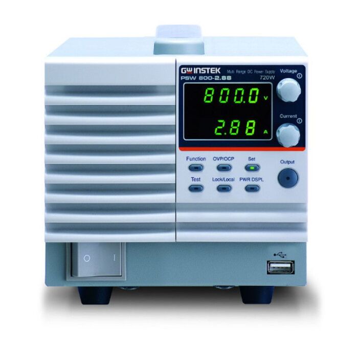 GW Instek PSW 800-2.88 Programmable DC Power Supply, 800VDC Auto-ranging 720W