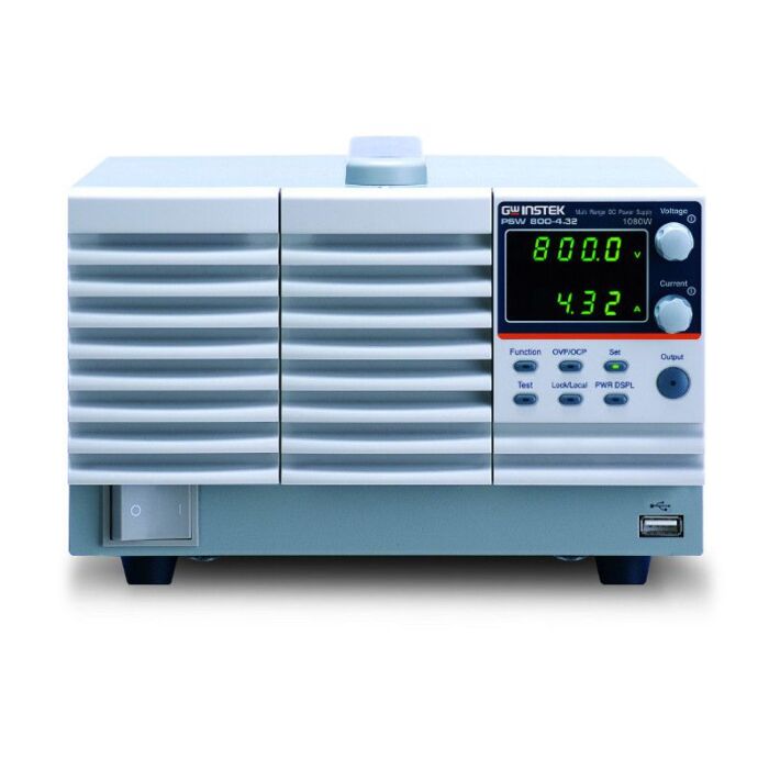 GW Instek PSW 800-4.32 Programmable DC Power Supply, 800VDC Auto-ranging 1080W