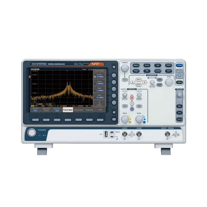 GW Instek MDO-2202AG 200 MHz, 2-channel, DSO, Spectrum Analyzer, 25MHz AWG