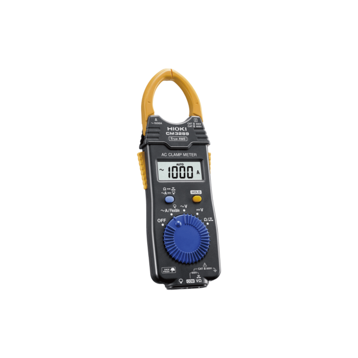 
Hioki CM3289 True RMS AC Clamp Meter, 600V/ 1000A with Compact Clamp Sensor
