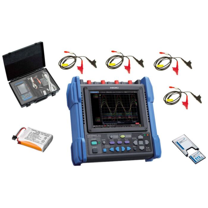 Hioki MR8880-20-PRO-KIT Memory Hi Coder Pro Kit, 4 Analog Channels, CAT III 600 V