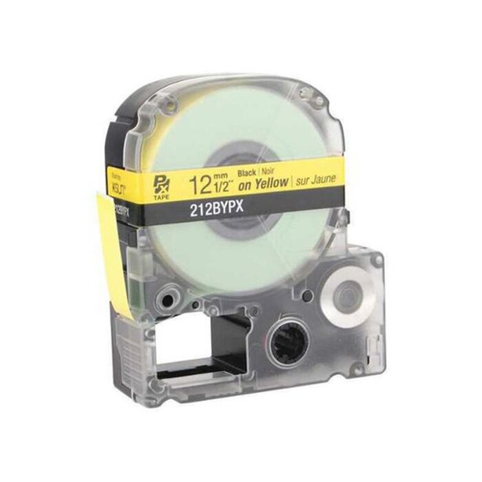 K-Sun 212BYPX 1/2"x 30' LabelWorks PX Industrial Tape,Black on Yellow