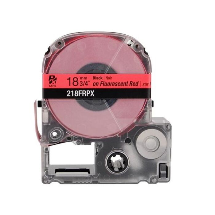 K-Sun 218FRPX Black on Fluorescent Red 3/4_ x 16_ LabelWorks PX Industrial Fluorescent Tape (Industrial) Polyester