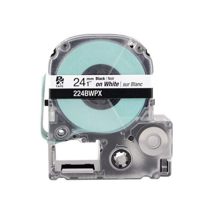 K-Sun 224BWPX Black on White 1_ x 30_ LabelWorks PX Industrial Tape (Industrial) Polyester