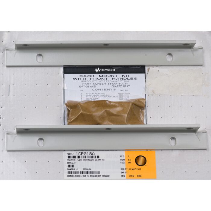 Keysight 1CP018A Rack Mount Flange & Handle Kit, 221.5mm-2, Brackets and Front Handle