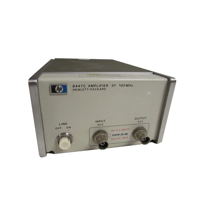 Keysight 8447C for Rent, Power Amplifier, 30 to 300-MHz, option 2, designates 75 ohms