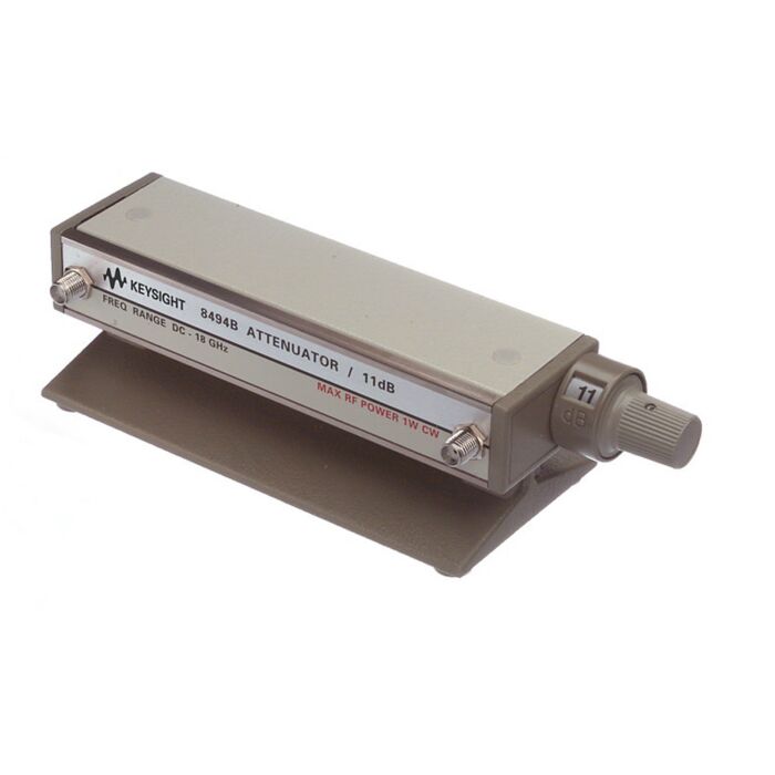 Keysight 8494B Manual Step Attenuator, 0-11dB DC to 18GHz, 1dB Steps, Type N
