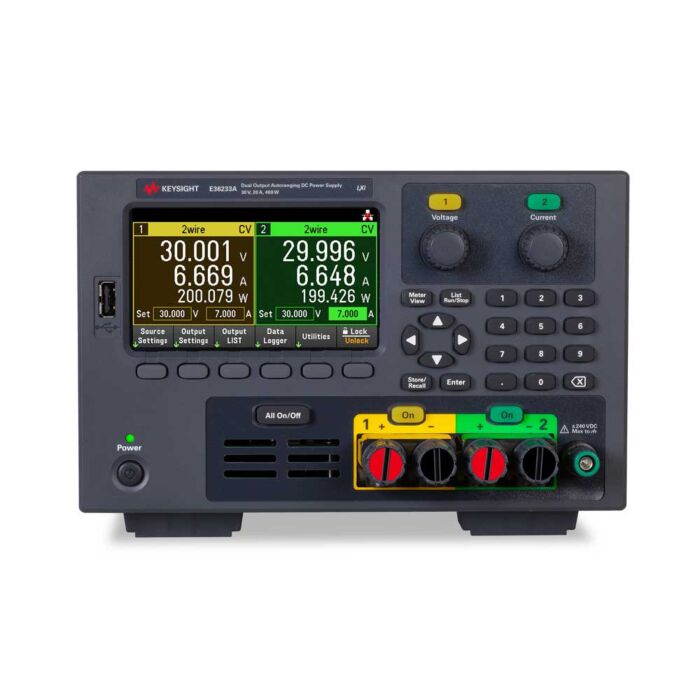 Keysight E36233A DC Power Supply, Dual-output, 2 x 30 V, 20 A, 400 W: LAN, USB