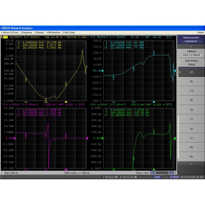 Keysight Technologies E5061B-005 Impedance analysis for LF-RF network analyzer