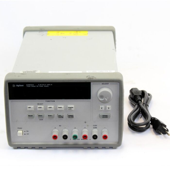 Keysight E3631A for Rent, 6V, 5A and 25V, 1A, 80W Triple Output, DC Power Supply