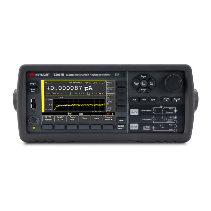 Keysight B2987B Electrometer/High Resistance Meter, 0.01fA, 1000V, Battery