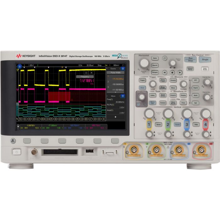 Keysight DSOX3014T Oscilloscope, 4-Channel, 100MHz, 8.5" Capacitive Touch Screen