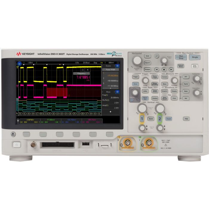 Keysight DSOX3022T Oscilloscope, 2-Channel, 200MHz, 8.5" Capacitive Touch Screen