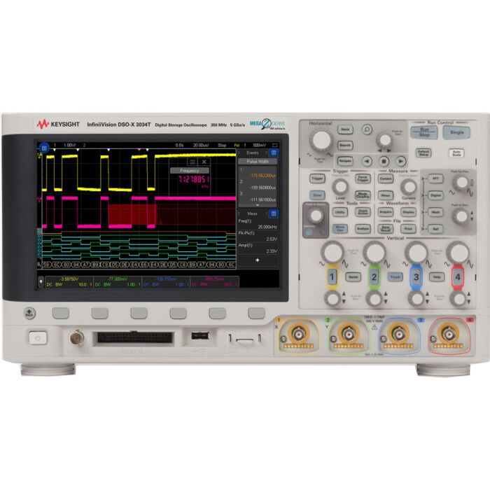 Keysight DSOX3034T Oscilloscope, 4-Channel, 350MHz, 8.5" Capacitive Touch Screen
