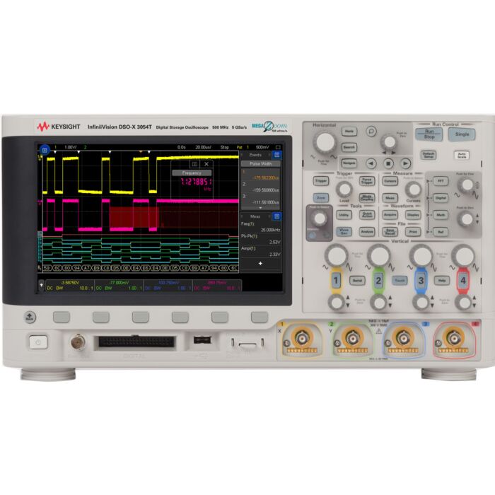 Keysight DSOX3054T Oscilloscope, 4-Channel, 500MHz, 8.5" Capacitive Touch Screen