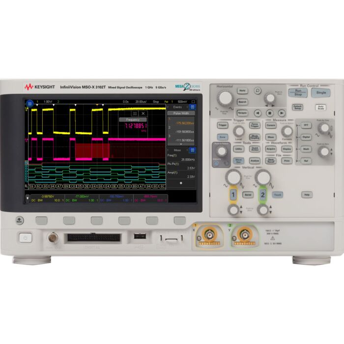 Keysight MSOX3102T Oscilloscope, 2+16-Channel, 1GHz, Mixed Signal, Touch Screen