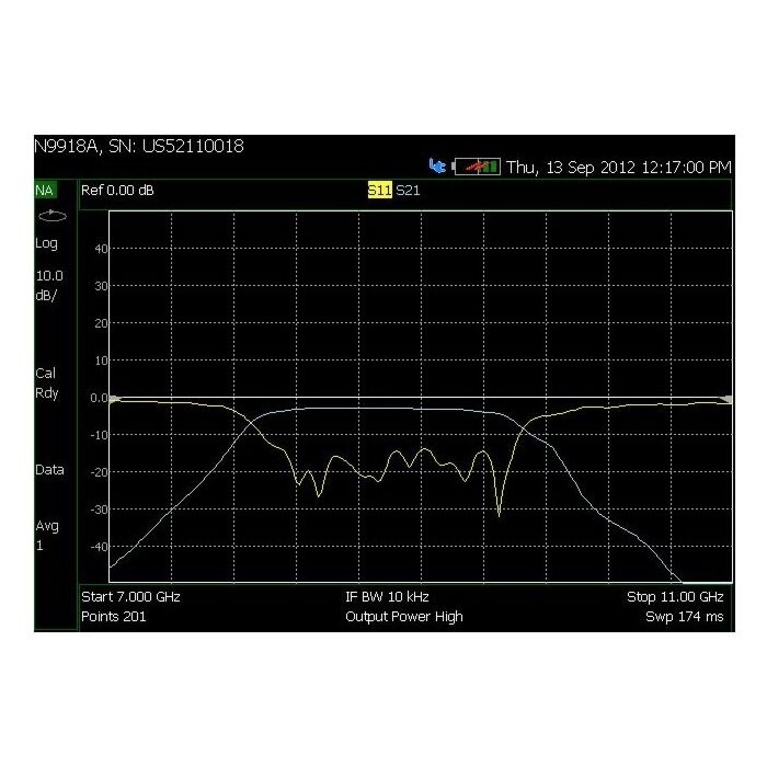 Keysight N9917A-210 Vector Network Analyzer, Transmission/Refelection