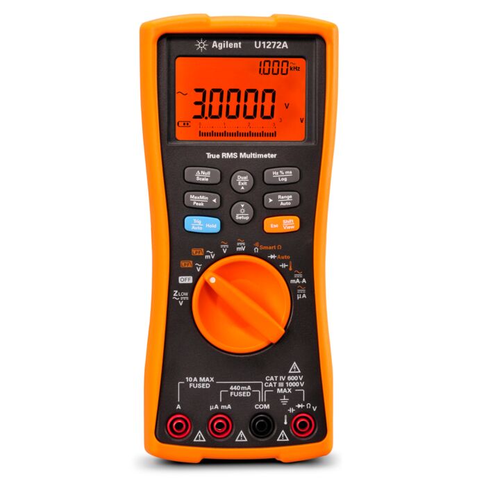 Keysight U1272A Handheld Digital Multimeter, 4.5 Digit, Orange