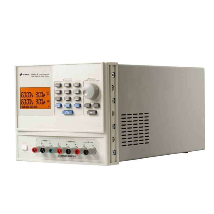 Keysight U8032A Triple-Output DC Power Supply, 60V/3A (2x)/5V/3A;375W